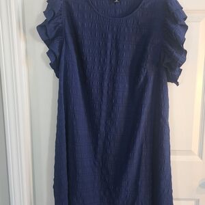 SHEIN Navy Blue Textured Dress
